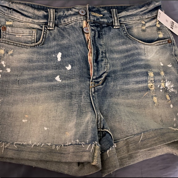 Anthropologie light faded blue Jean shorts. - Picture 1 of 6